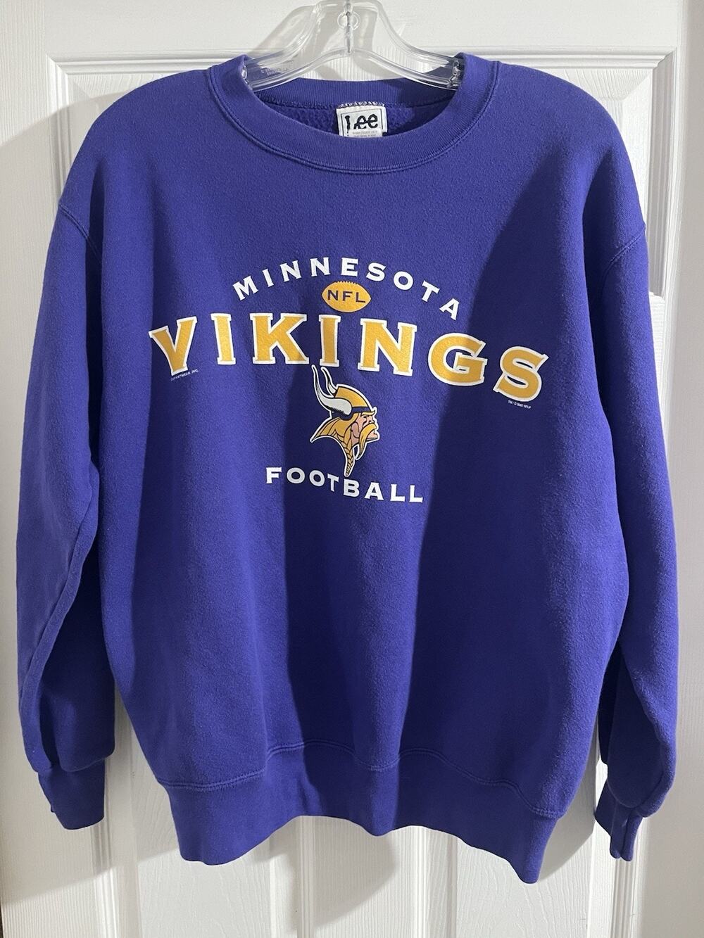 Vtg/Y2K Minnesota Vikings Sweatshirt Sz Med Purple Lee Sport